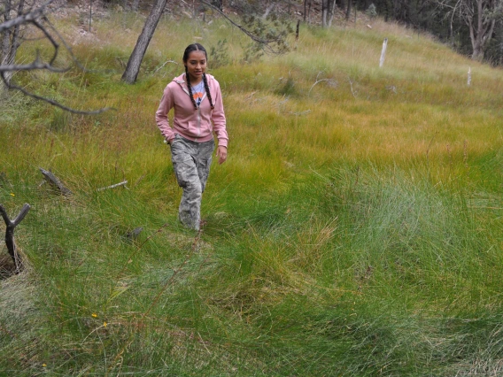 Damaris in the grass