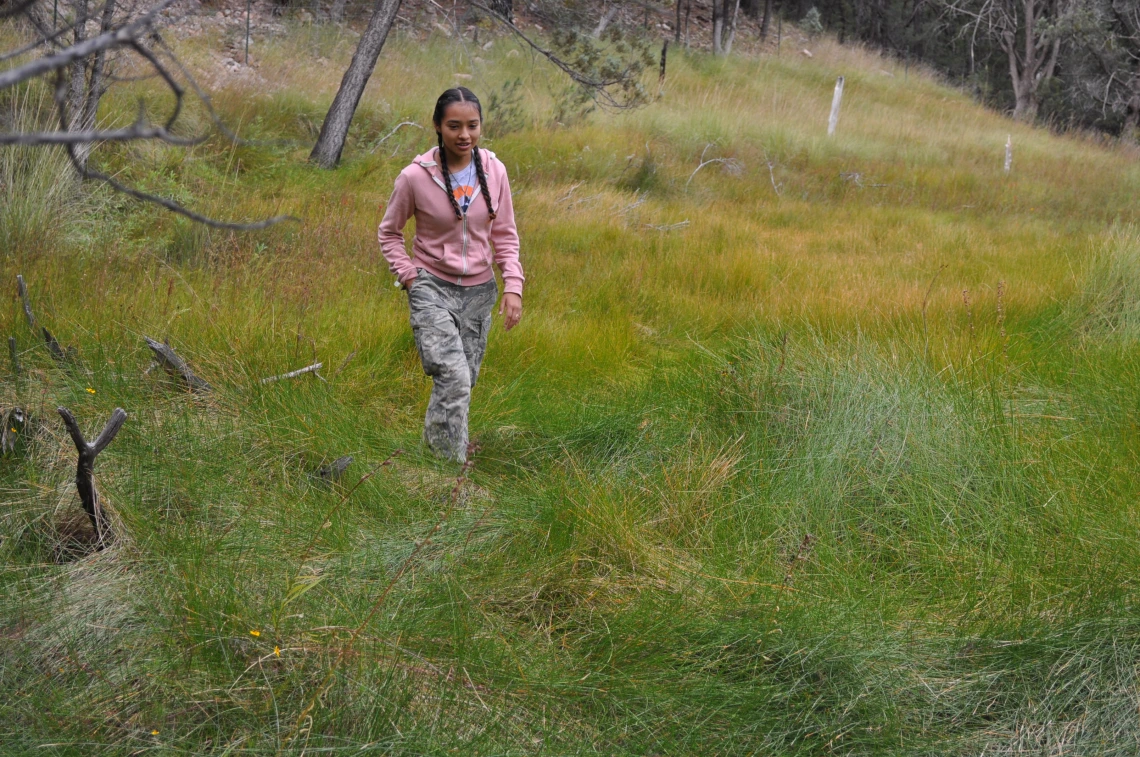 Damaris in the grass